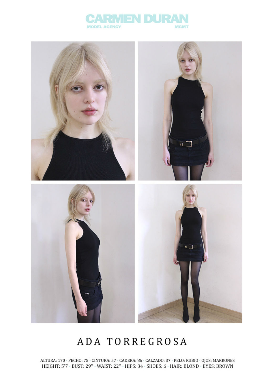 ADA TORREGROSA . Carmen Duran Model Agency.