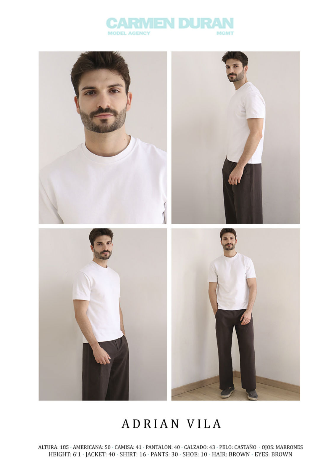 ADRIAN VILA. Carmen Duran Model Agency.