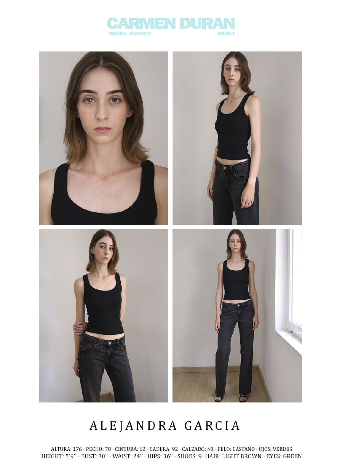 ALEJANDRA GARCIA . Carmen Duran Model Agency.