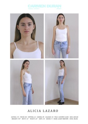 ALICIA LAZARO. Carmen Duran Model Agency.