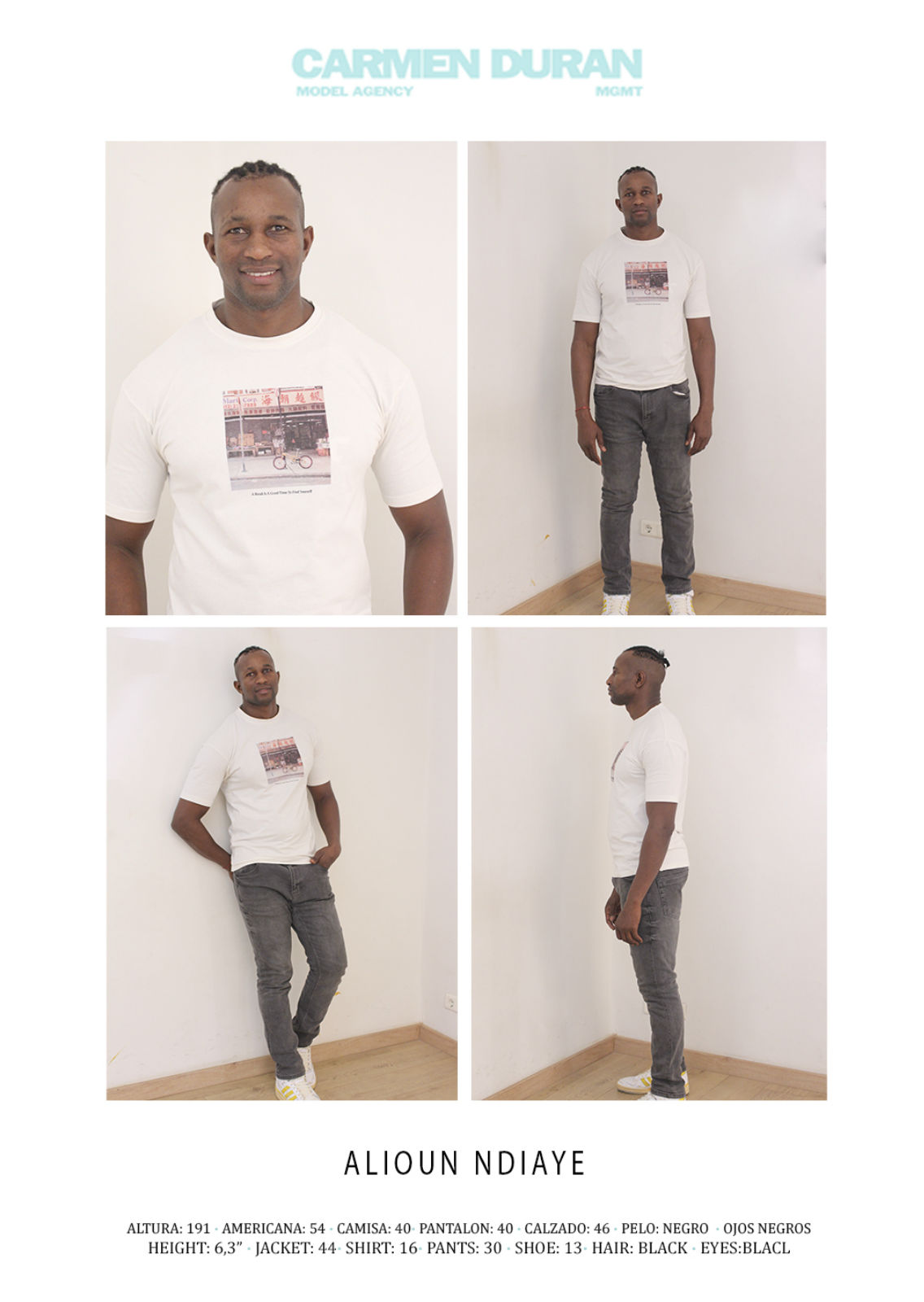 ALIOUN NDIAYE. Carmen Duran Model Agency.