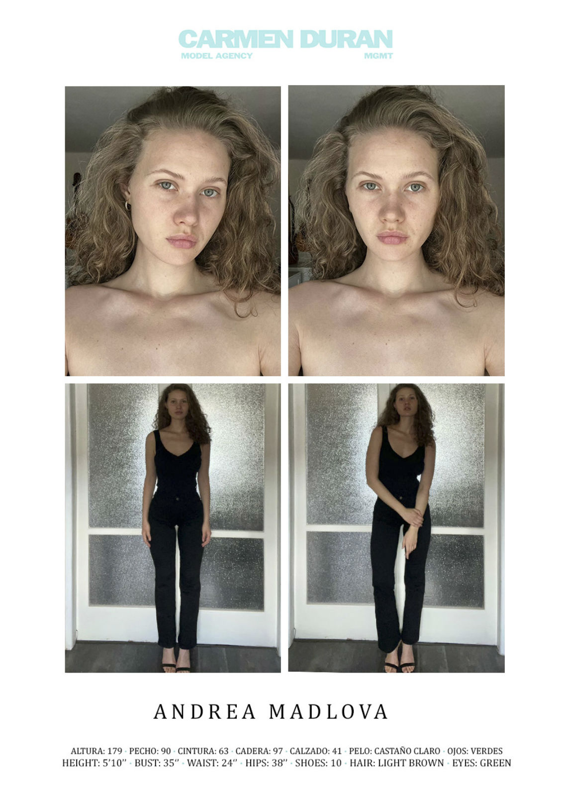 ANDREA MADLOVA. Carmen Duran Model Agency.