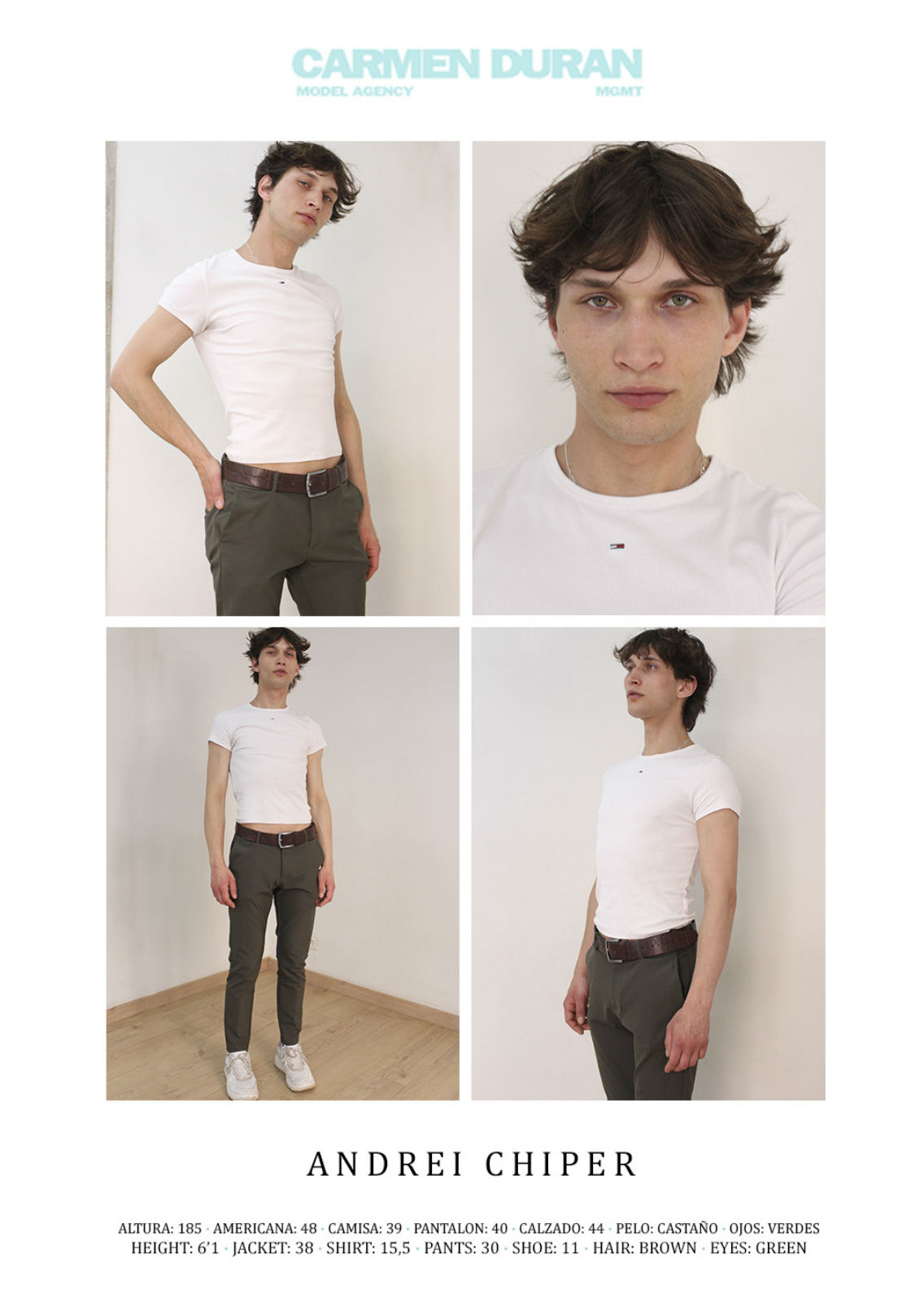 ANDREI CHIPER. Carmen Duran Model Agency.