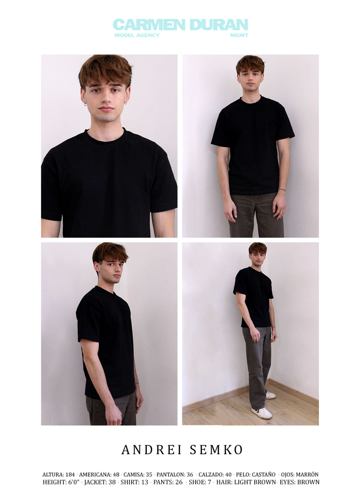 ANDREI SEMKO. Carmen Duran Model Agency.