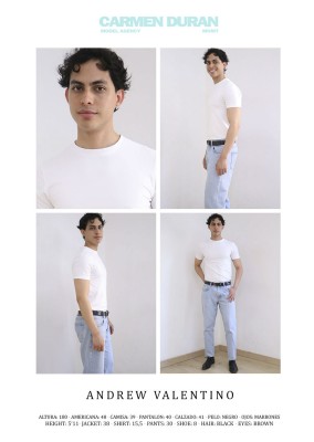 ANDREW VALENTINO. Carmen Duran Model Agency.