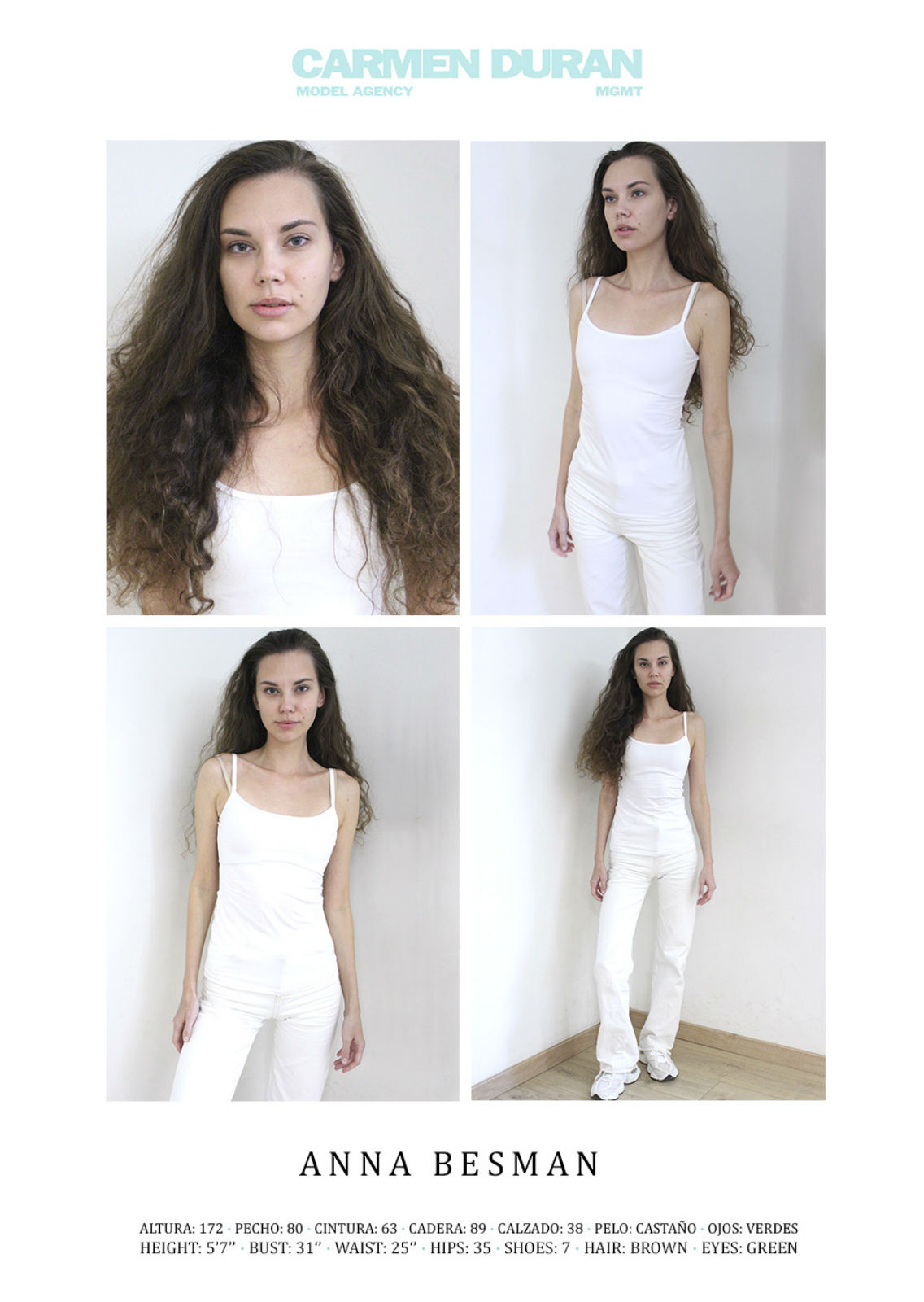 ANNA BESMAN. Carmen Duran Model Agency.