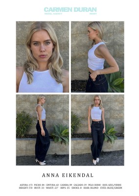 ANNA EIKENDAL. Carmen Duran Model Agency.