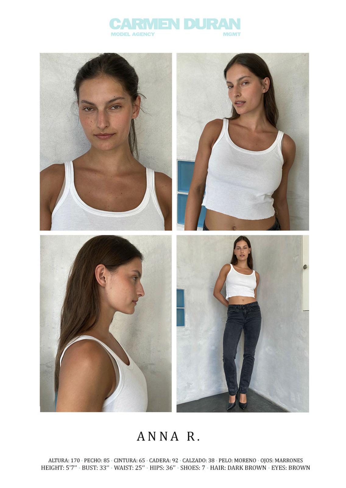 ANNA R.. Carmen Duran Model Agency.