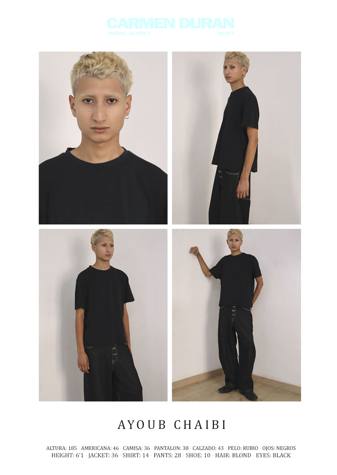 AYOUB CHAIBI. Carmen Duran Model Agency.