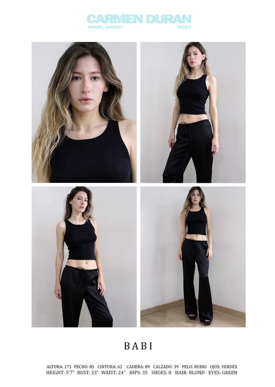 BABI. Carmen Duran Model Agency.