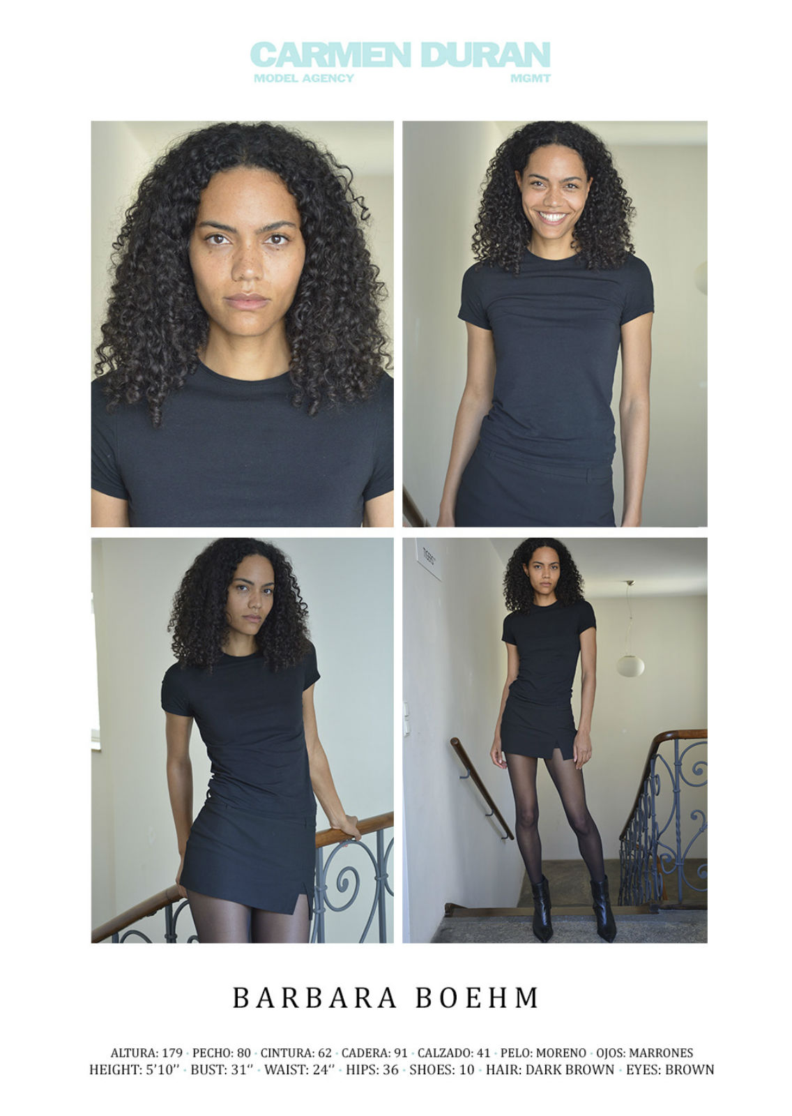 BARBARA BOEHM. Carmen Duran Model Agency.