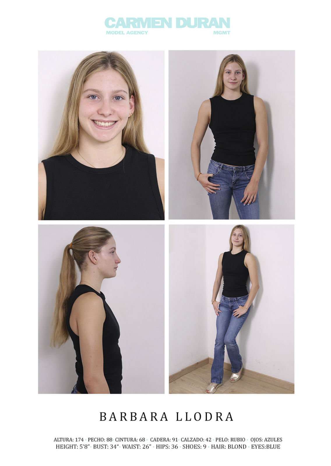 BARBARA LLODRA. Carmen Duran Model Agency.