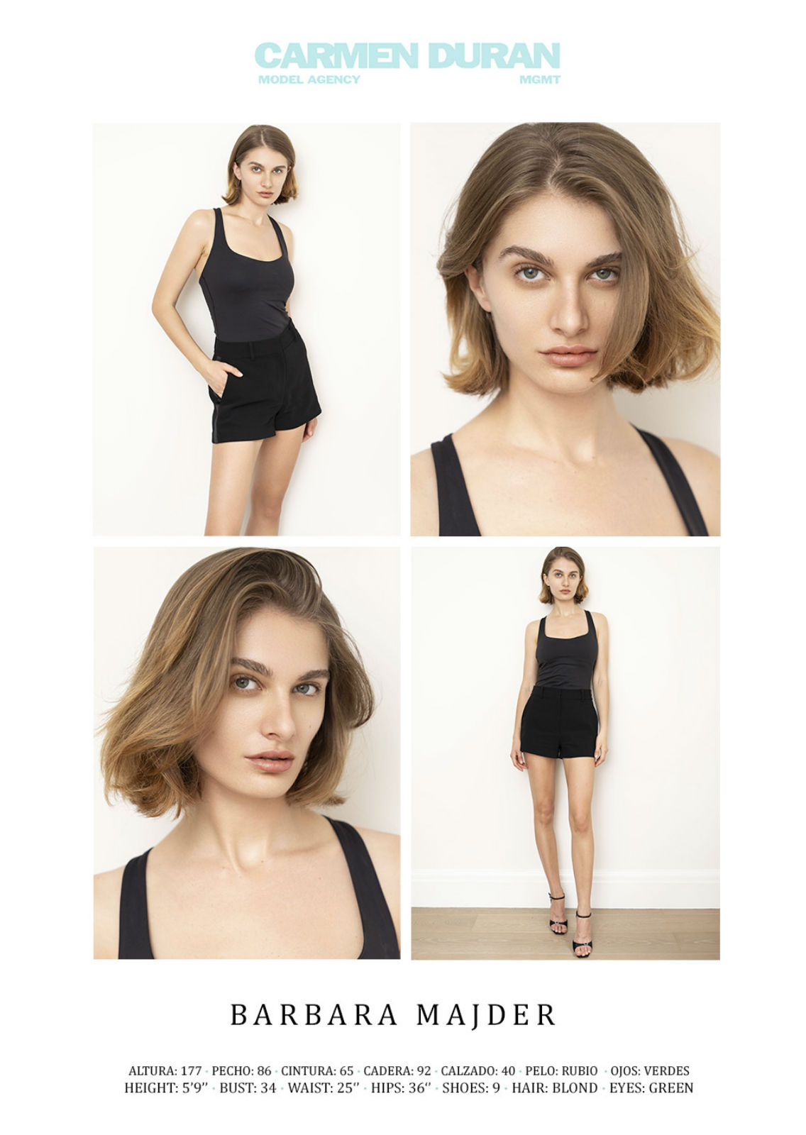 BARBARA MAJDER. Carmen Duran Model Agency.