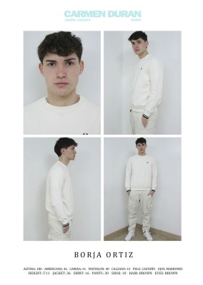 BORJA ORTIZ . Carmen Duran Model Agency.