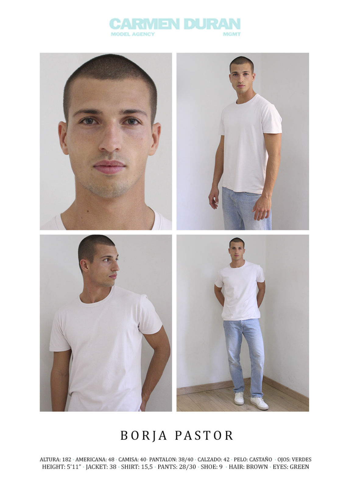 BORJA PASTOR. Carmen Duran Model Agency.
