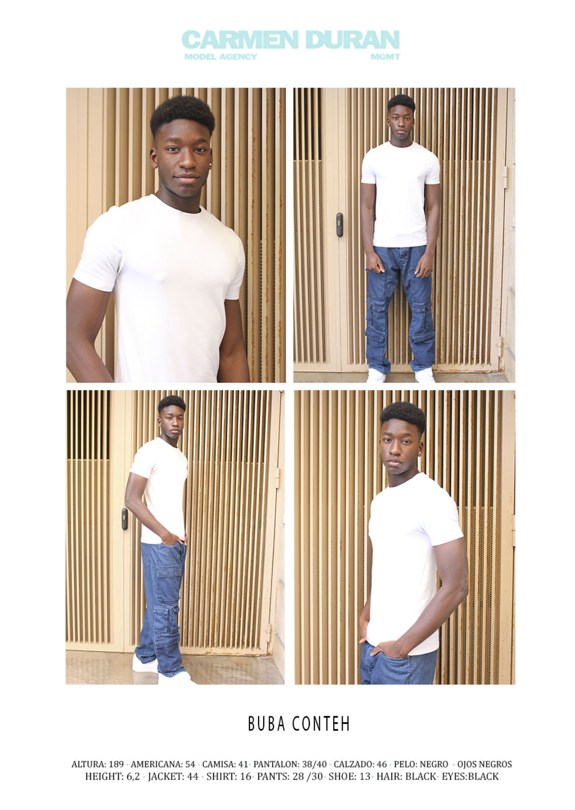 BUBA CONTEH. Carmen Duran Model Agency.