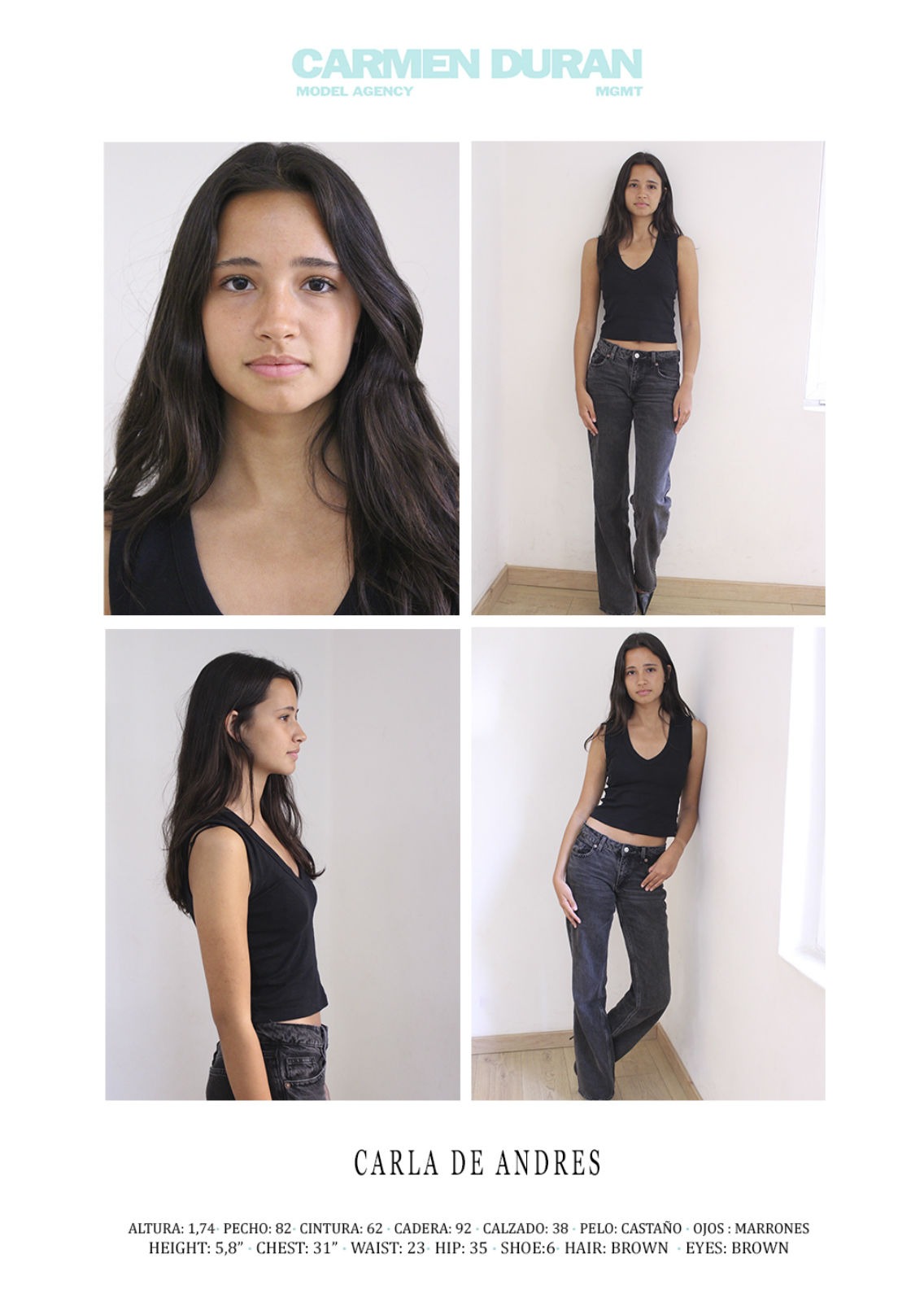 CARLA DE ANDRES. Carmen Duran Model Agency.