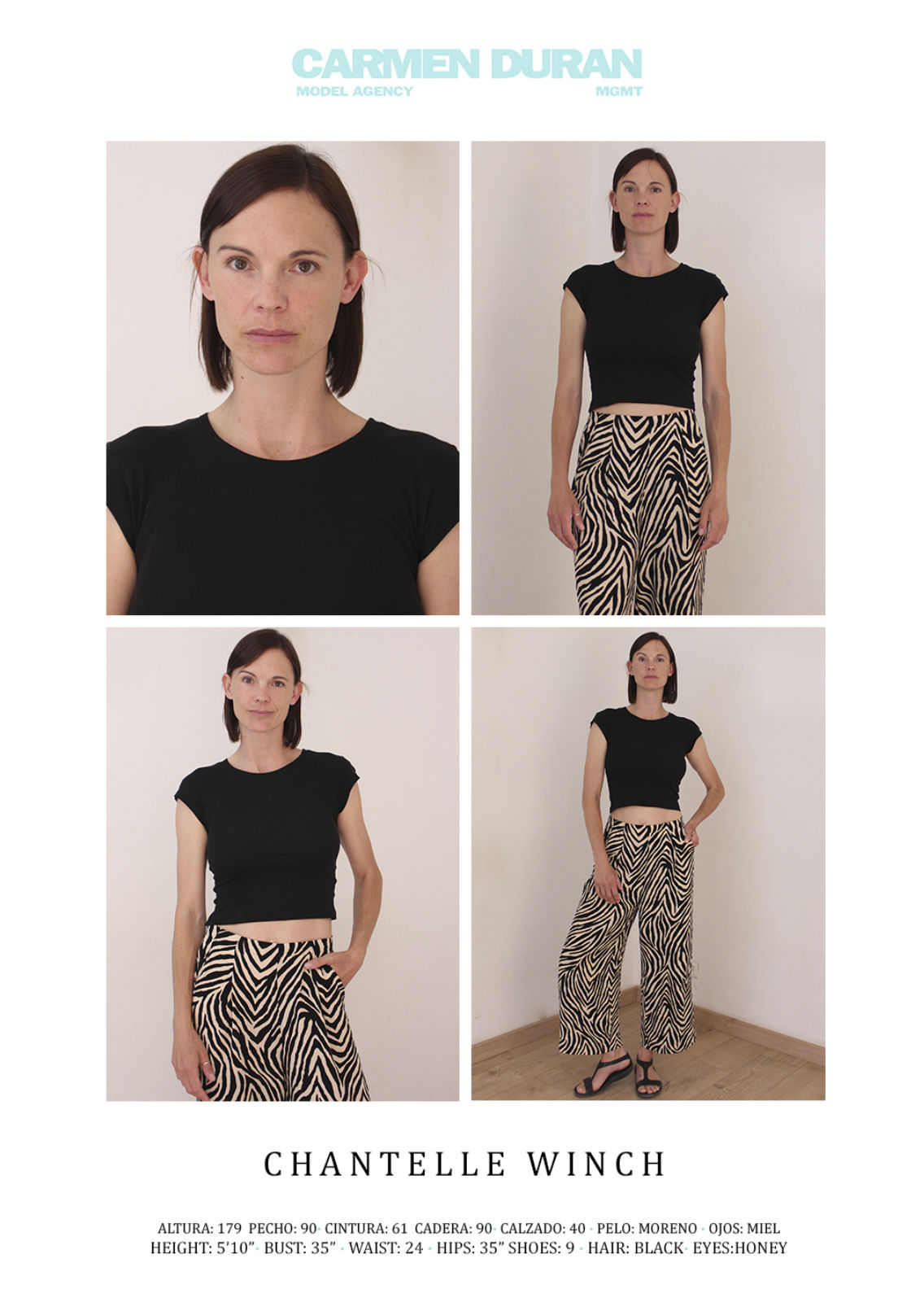 CHANTELLE WINCH. Carmen Duran Model Agency.