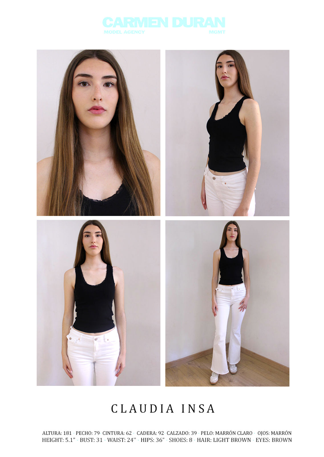 CLAUDIA INSA. Carmen Duran Model Agency.