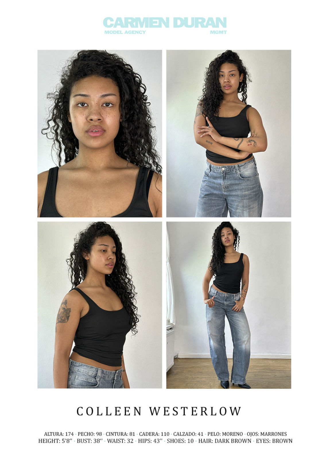 COLLEEN WESTERLOW. Carmen Duran Model Agency.