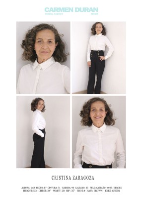 CRISTINA ZARAGOZA. Carmen Duran Model Agency.