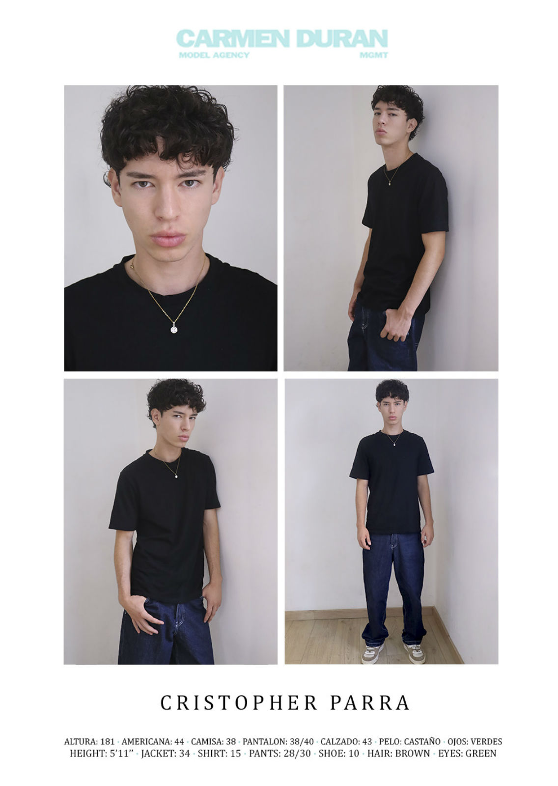 CRISTOPHER PARRA. Carmen Duran Model Agency.