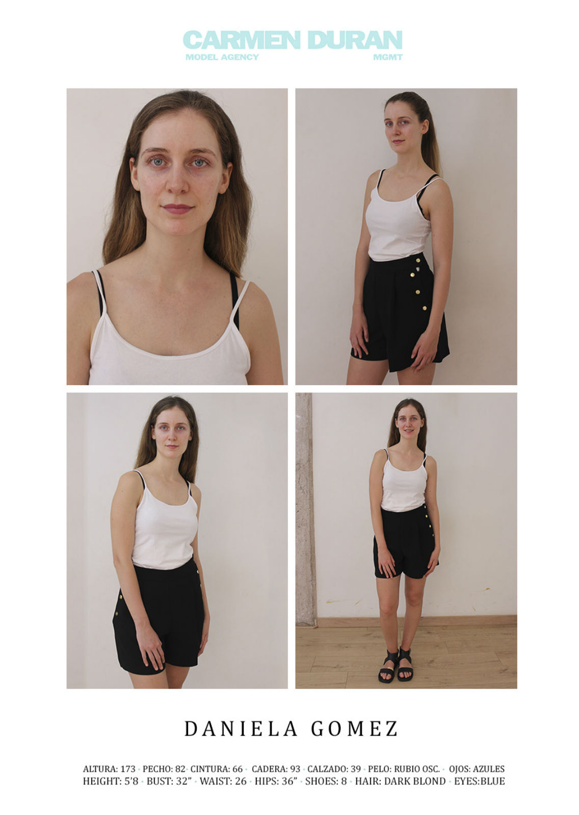 DANIELA GOMEZ . Carmen Duran Model Agency.