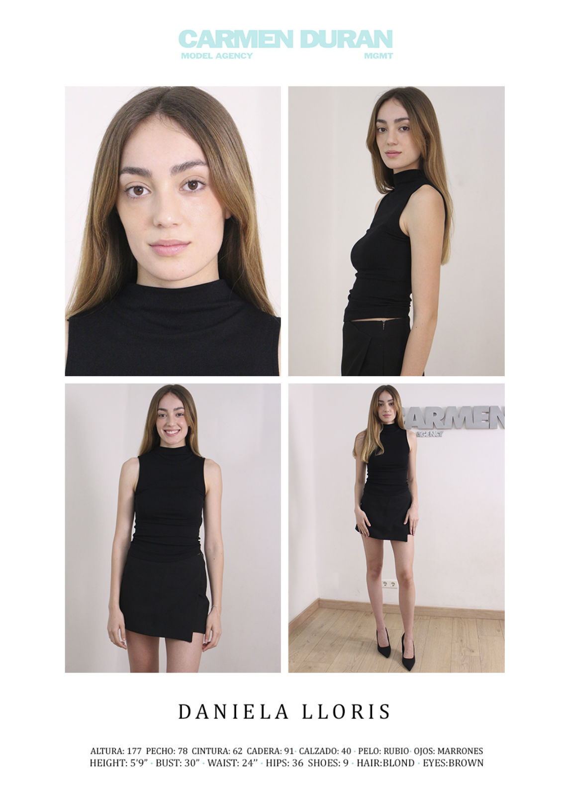 DANIELA LLORIS. Carmen Duran Model Agency.