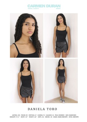 DANIELA TORO. Carmen Duran Model Agency.