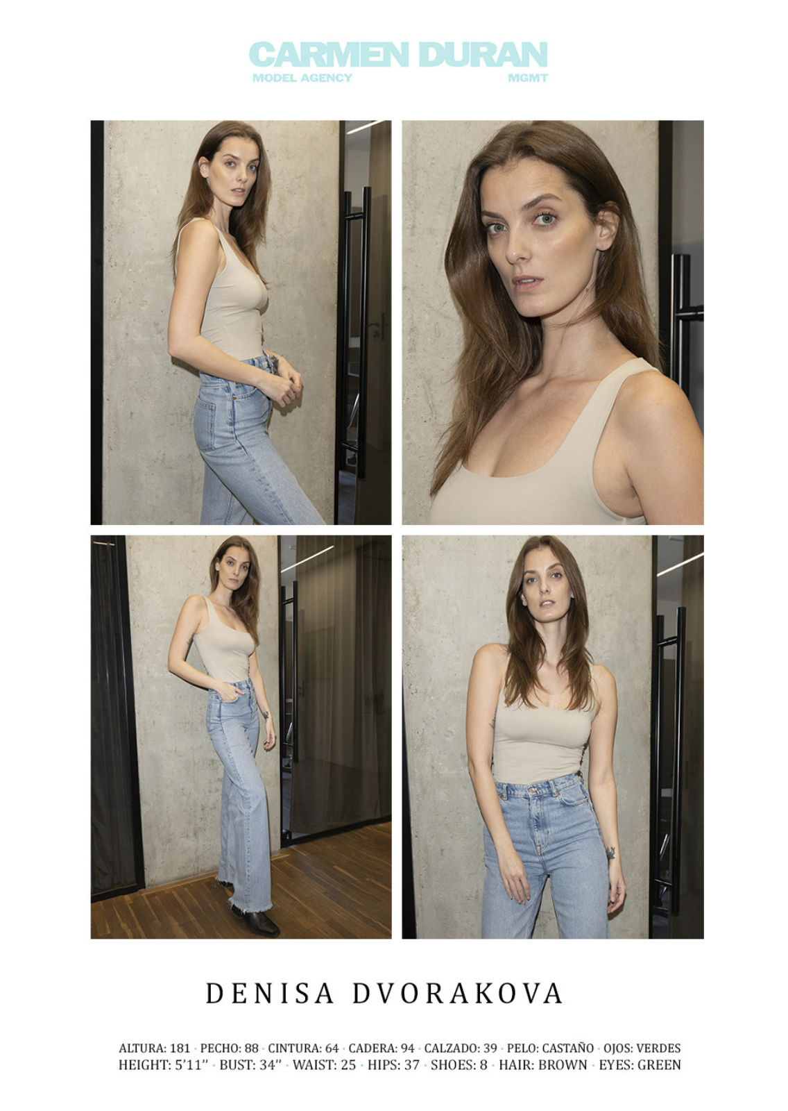 DENISA DVORAKOVA. Carmen Duran Model Agency.