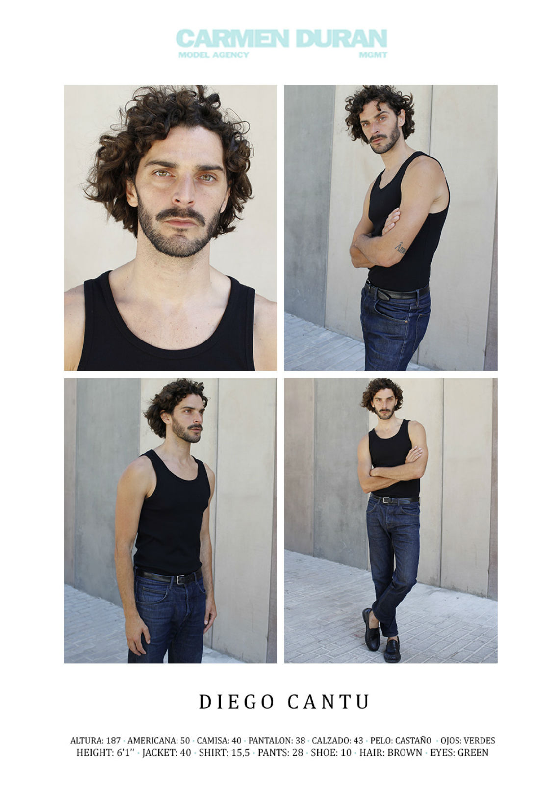 DIEGO CANTU. Carmen Duran Model Agency.