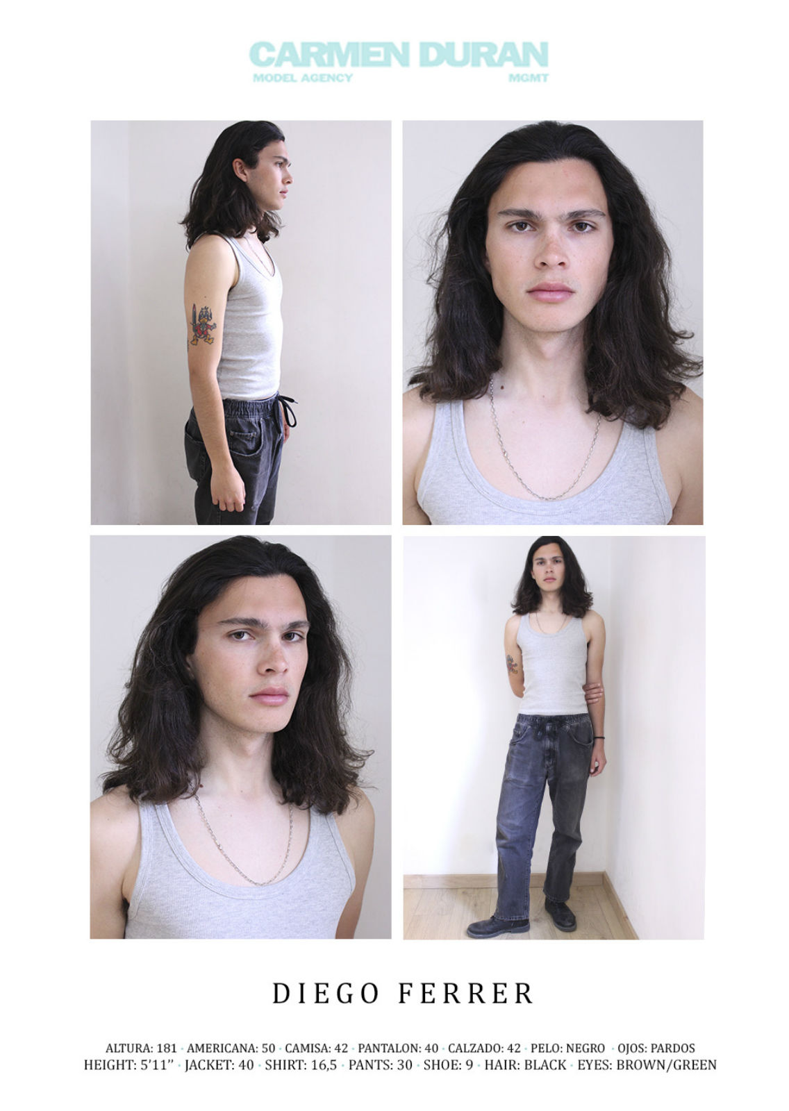 DIEGO FERRER. Carmen Duran Model Agency.