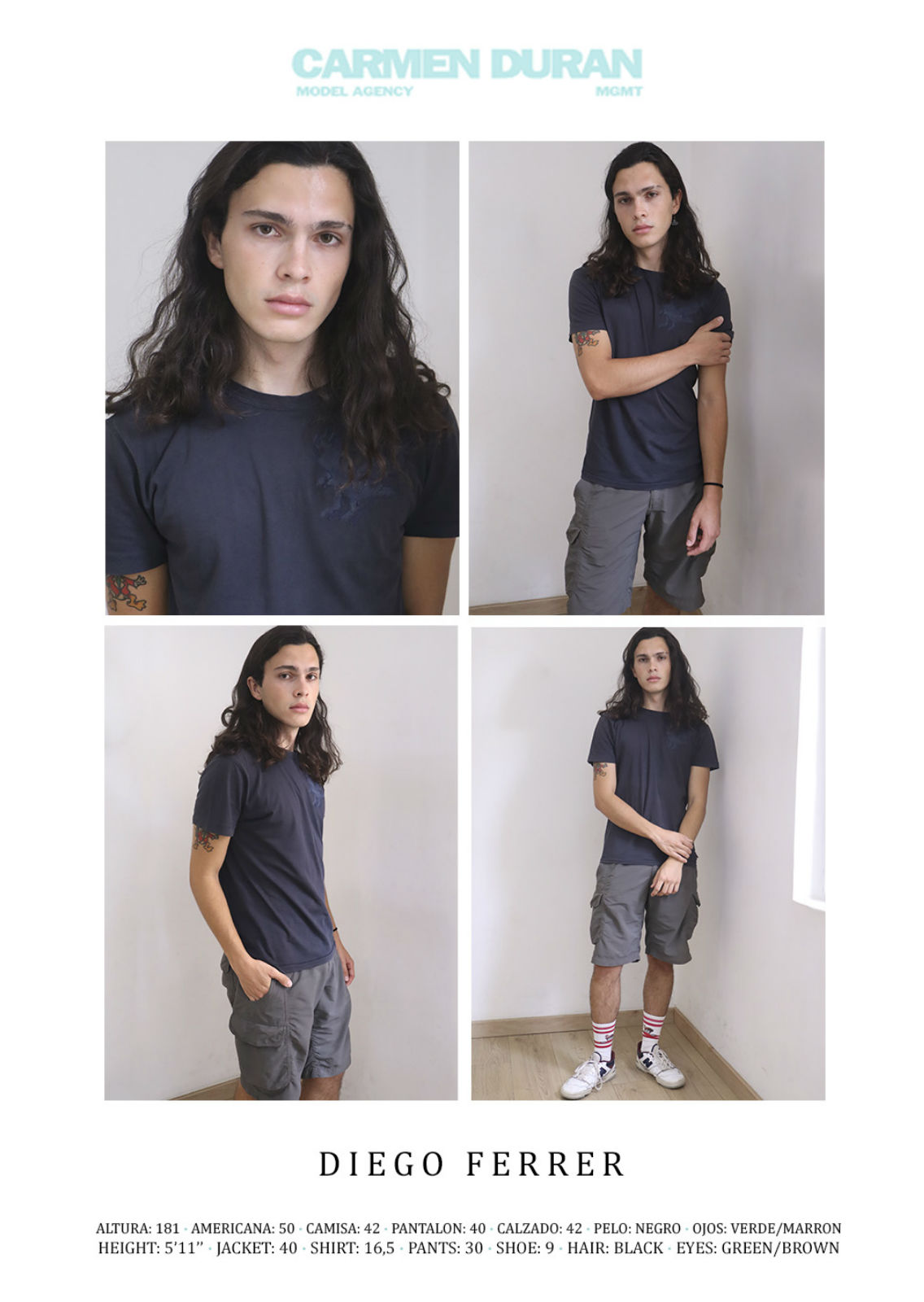 DIEGO FERRER. Carmen Duran Model Agency.