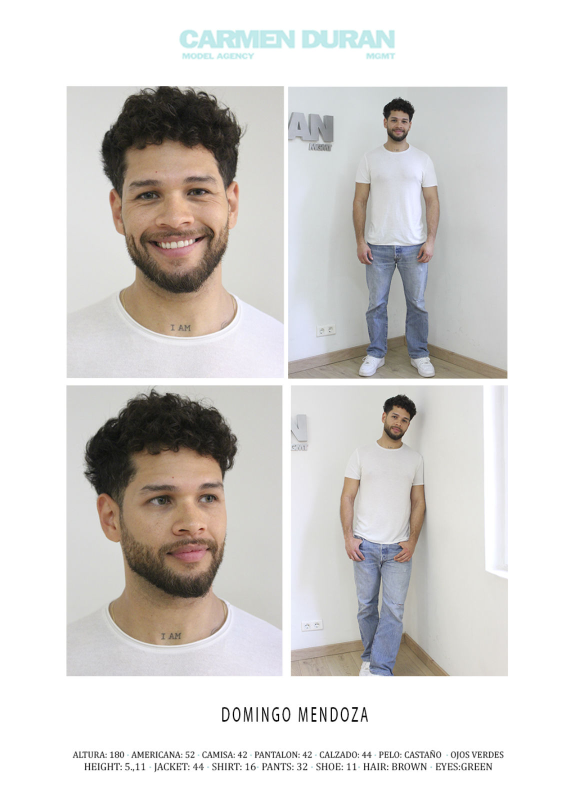 DOMINGO MENDOZA. Carmen Duran Model Agency.