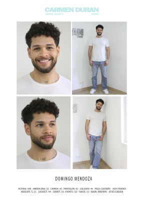 DOMINGO MENDOZA. Carmen Duran Model Agency.