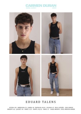 EDUARD TALENS . Carmen Duran Model Agency.