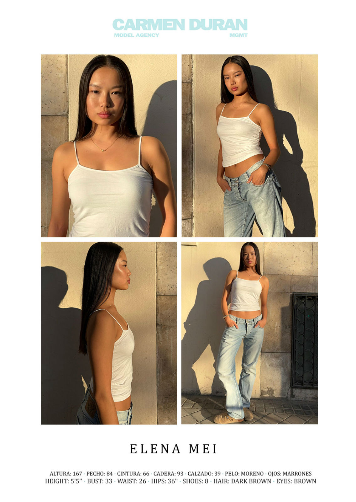 ELENA MEI. Carmen Duran Model Agency.