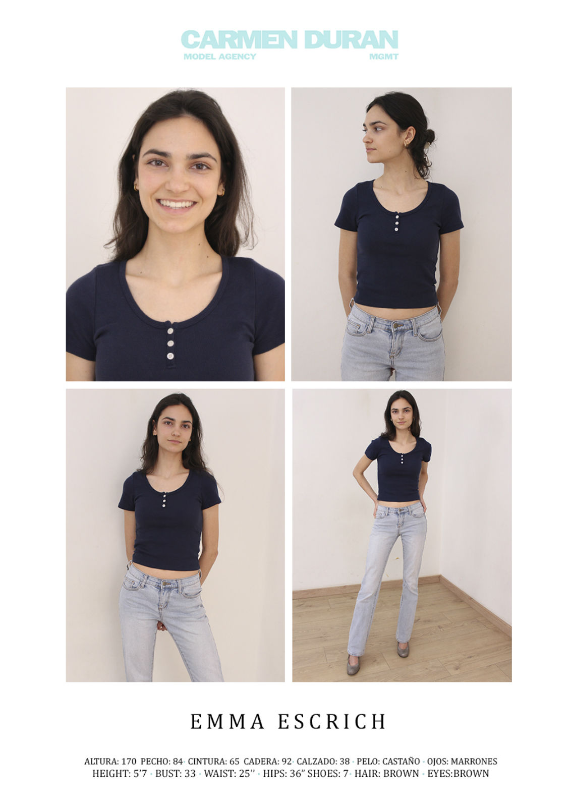 EMMA ESCRICH. Carmen Duran Model Agency.