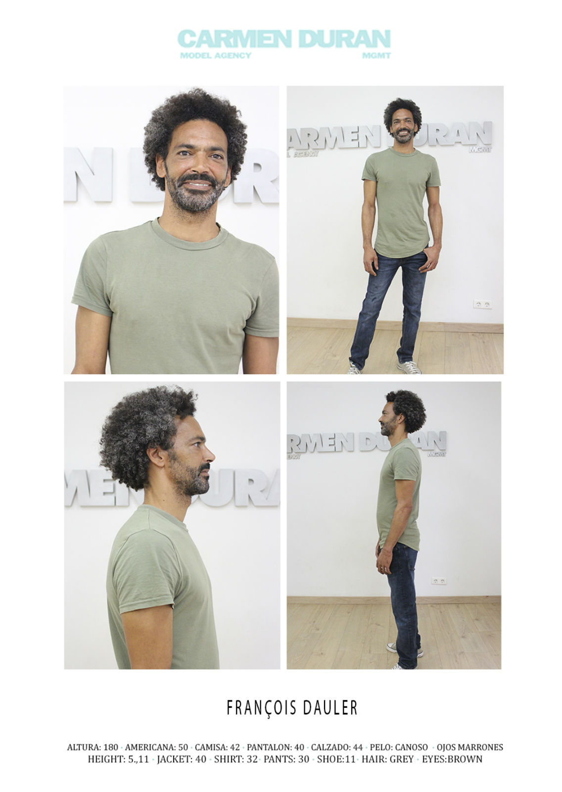 FRANCOIS DAULER. Carmen Duran Model Agency.