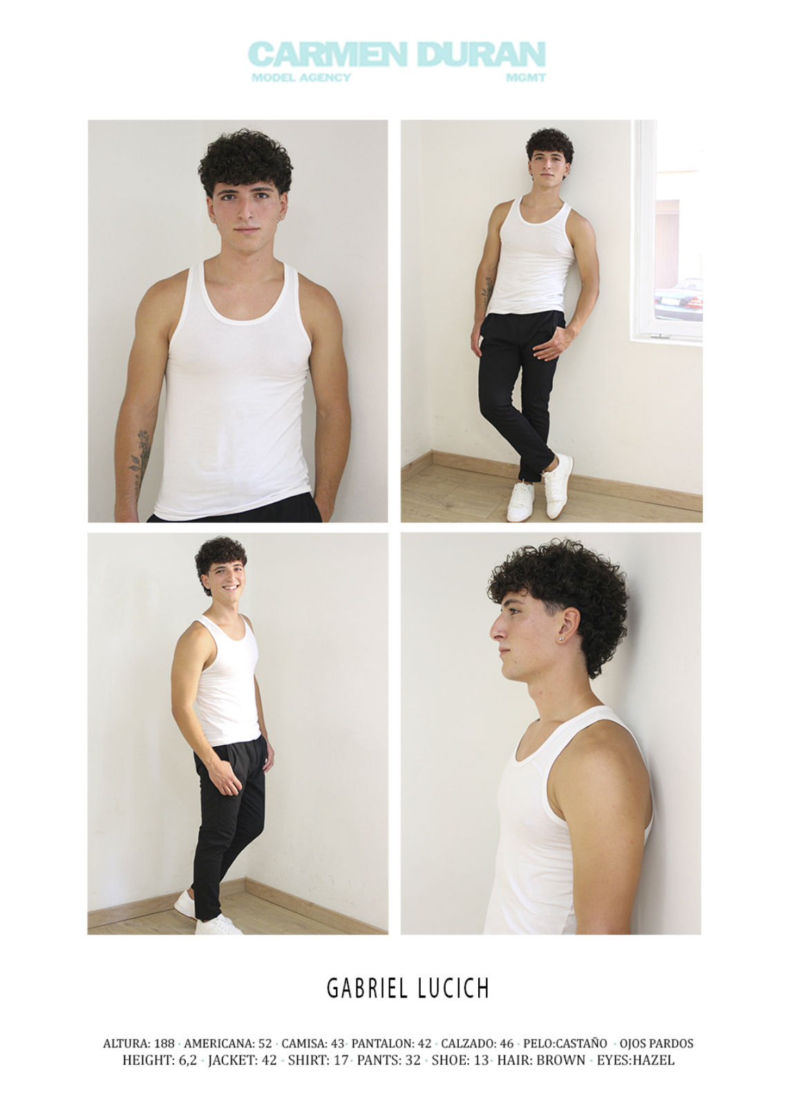 GABRIELE LUCICH. Carmen Duran Model Agency.