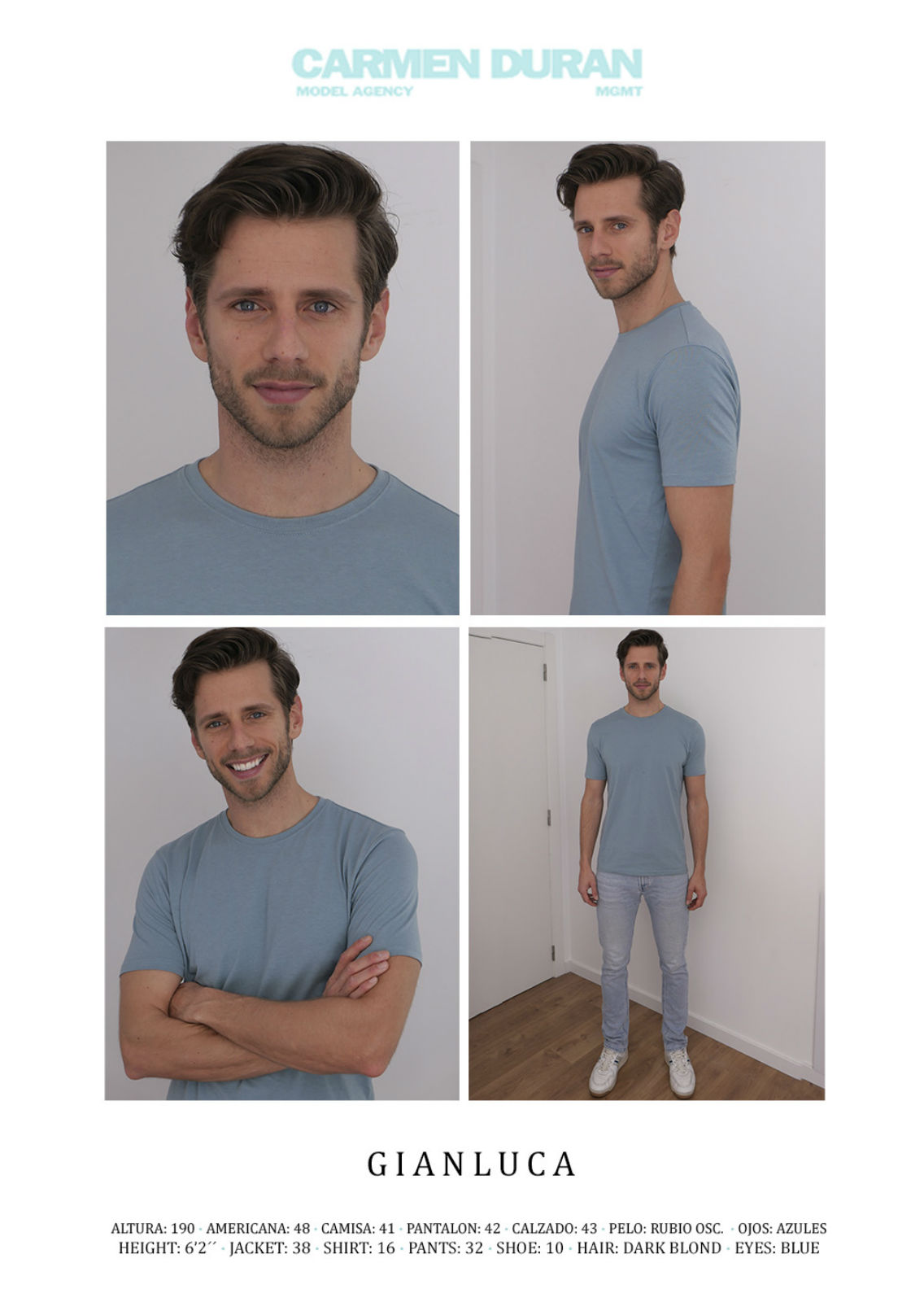 GIANLUCA. Carmen Duran Model Agency.