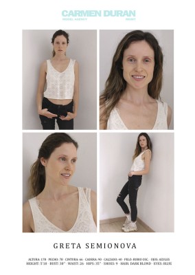 GRETA SEMIONOVA. Carmen Duran Model Agency.