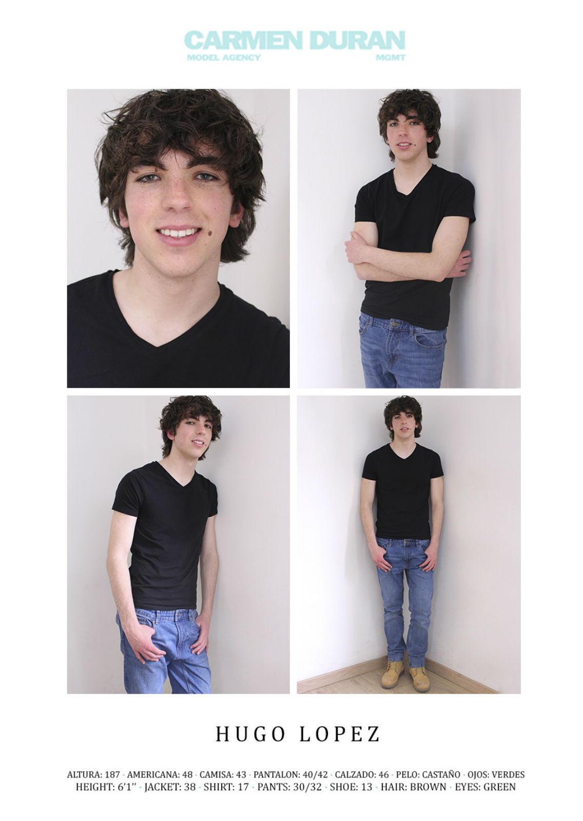 HUGO LOPEZ . Carmen Duran Model Agency.