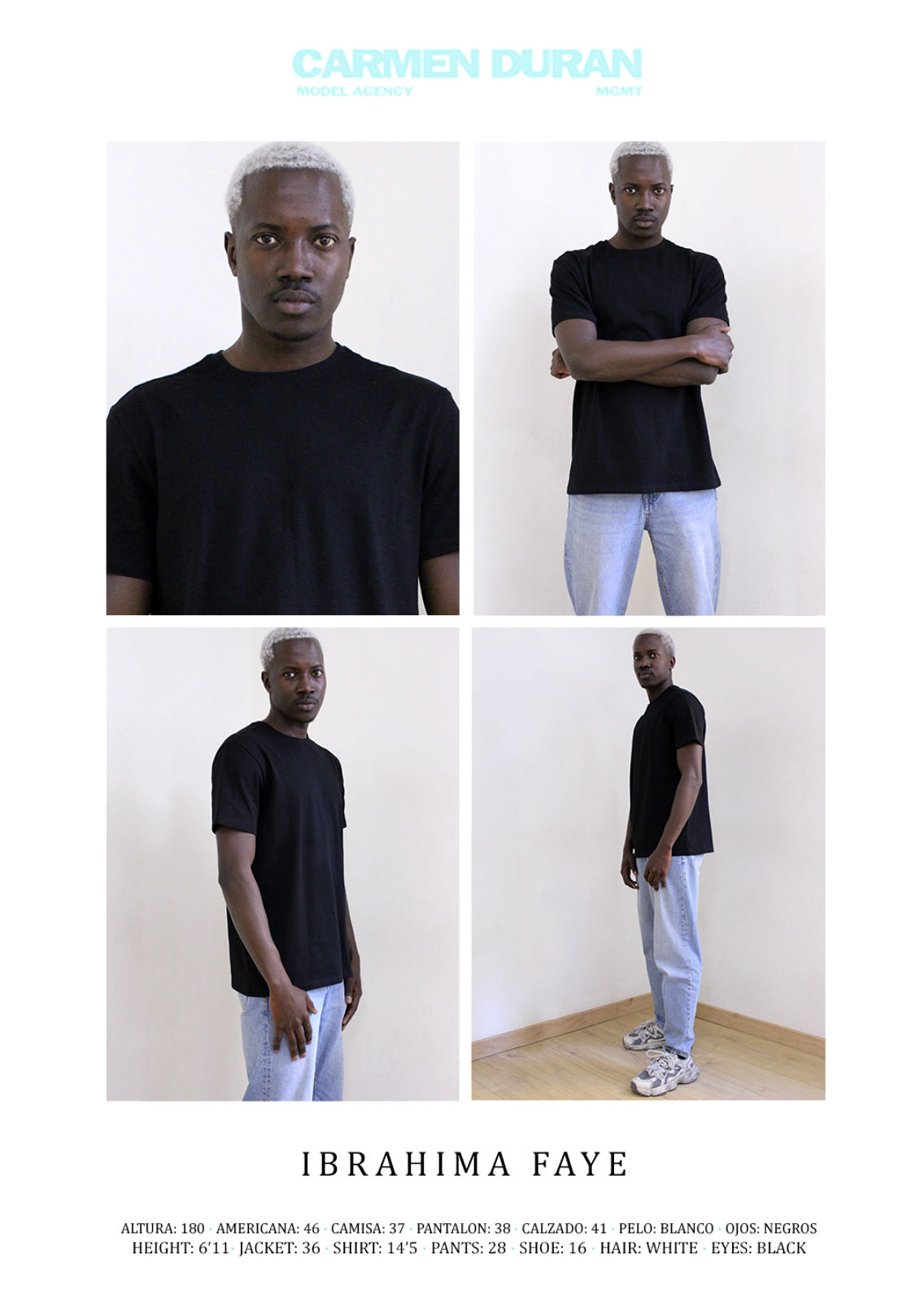 IBRAHIMA FAYE. Carmen Duran Model Agency.