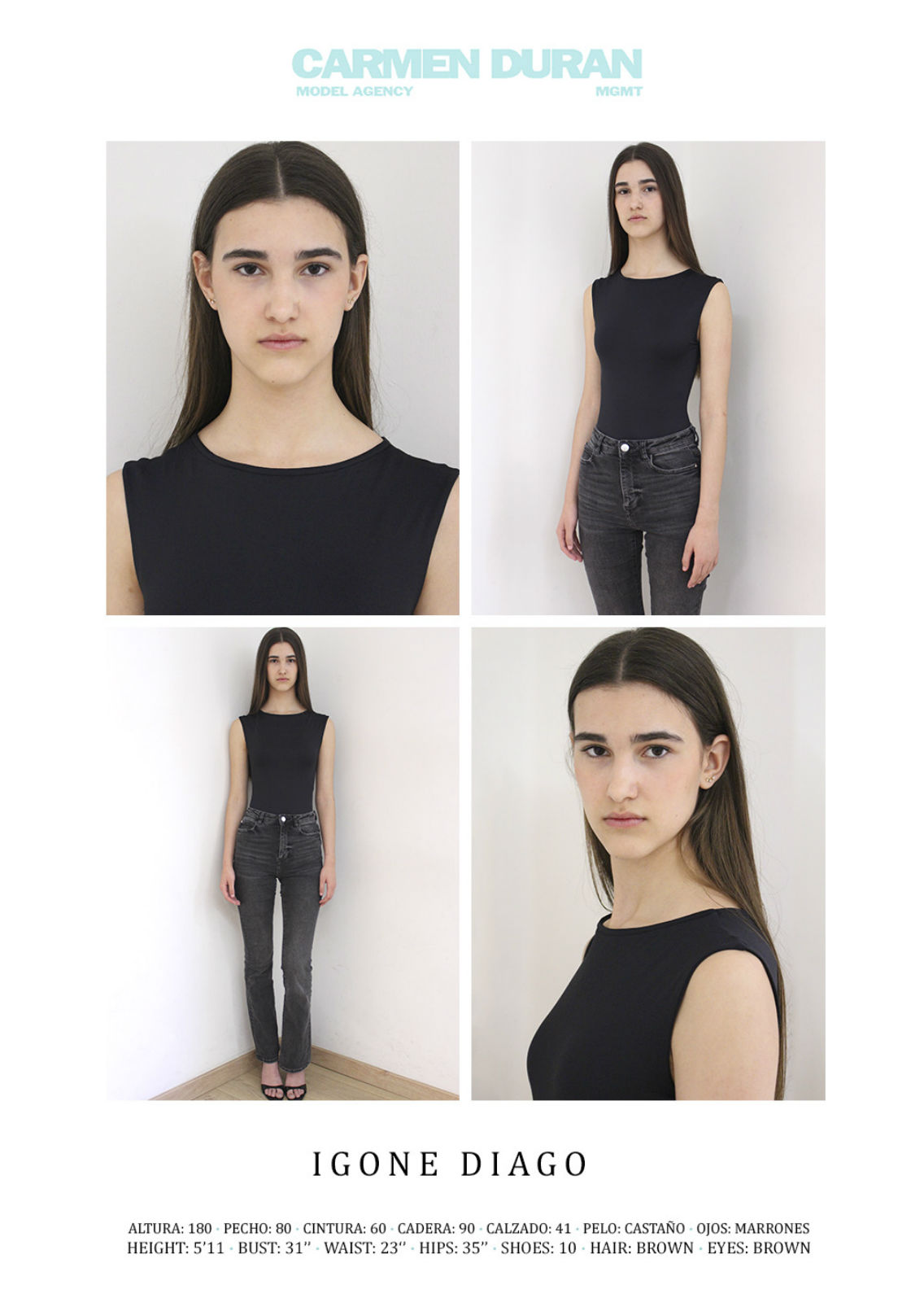 IGONE DIAGO. Carmen Duran Model Agency.