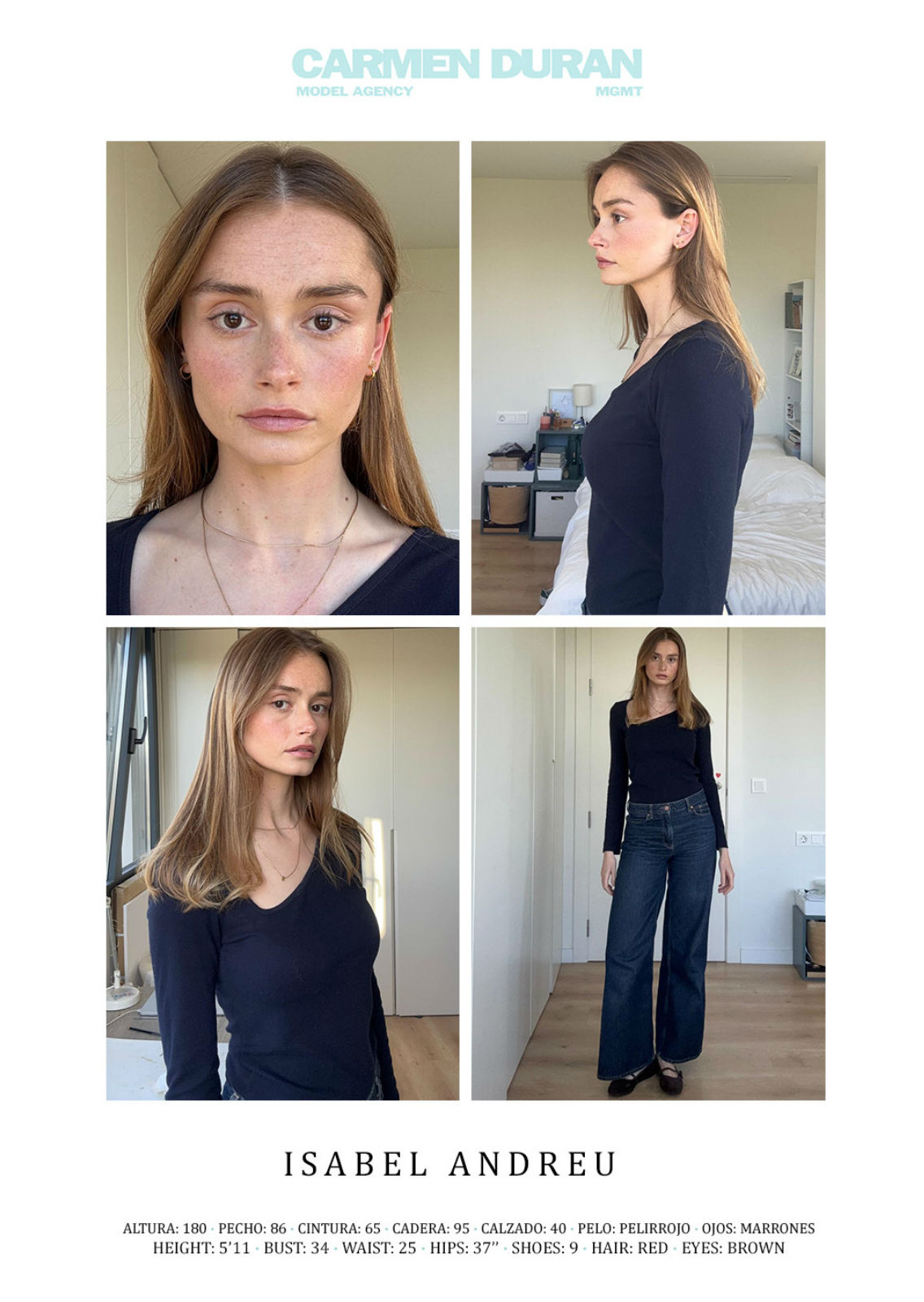 ISABEL ANDREU. Carmen Duran Model Agency.