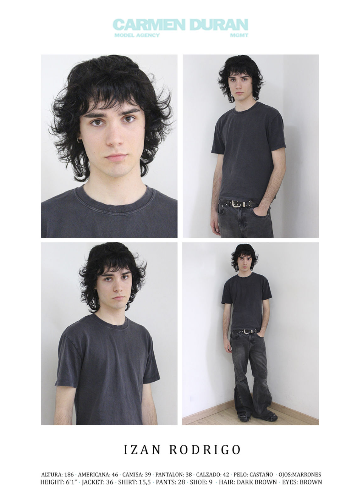 IZAN RODRIGO. Carmen Duran Model Agency.