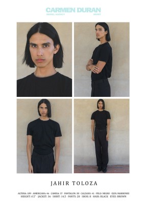 JAHIR TOLOZA. Carmen Duran Model Agency.