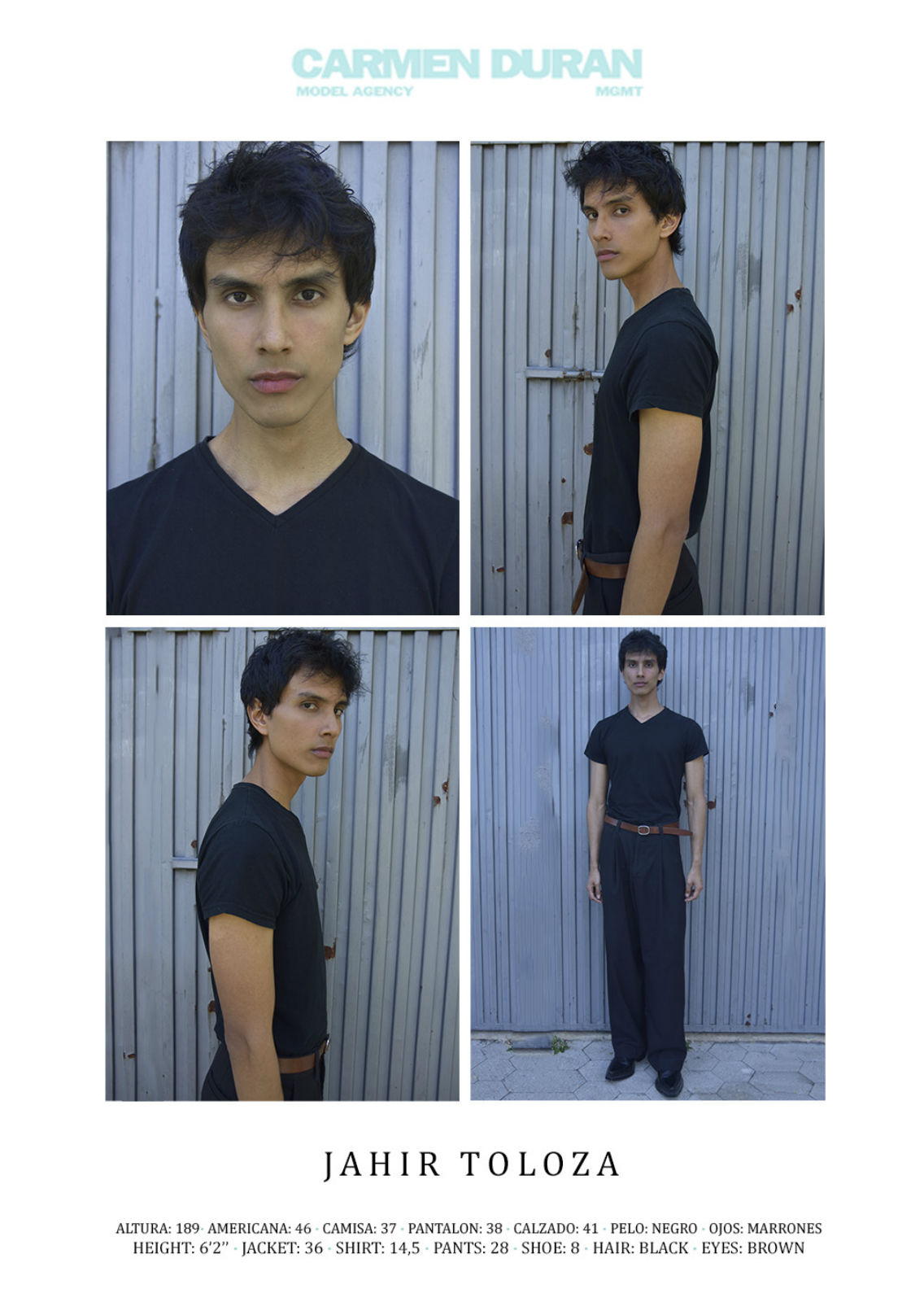 JAHIR TOLOZA. Carmen Duran Model Agency.