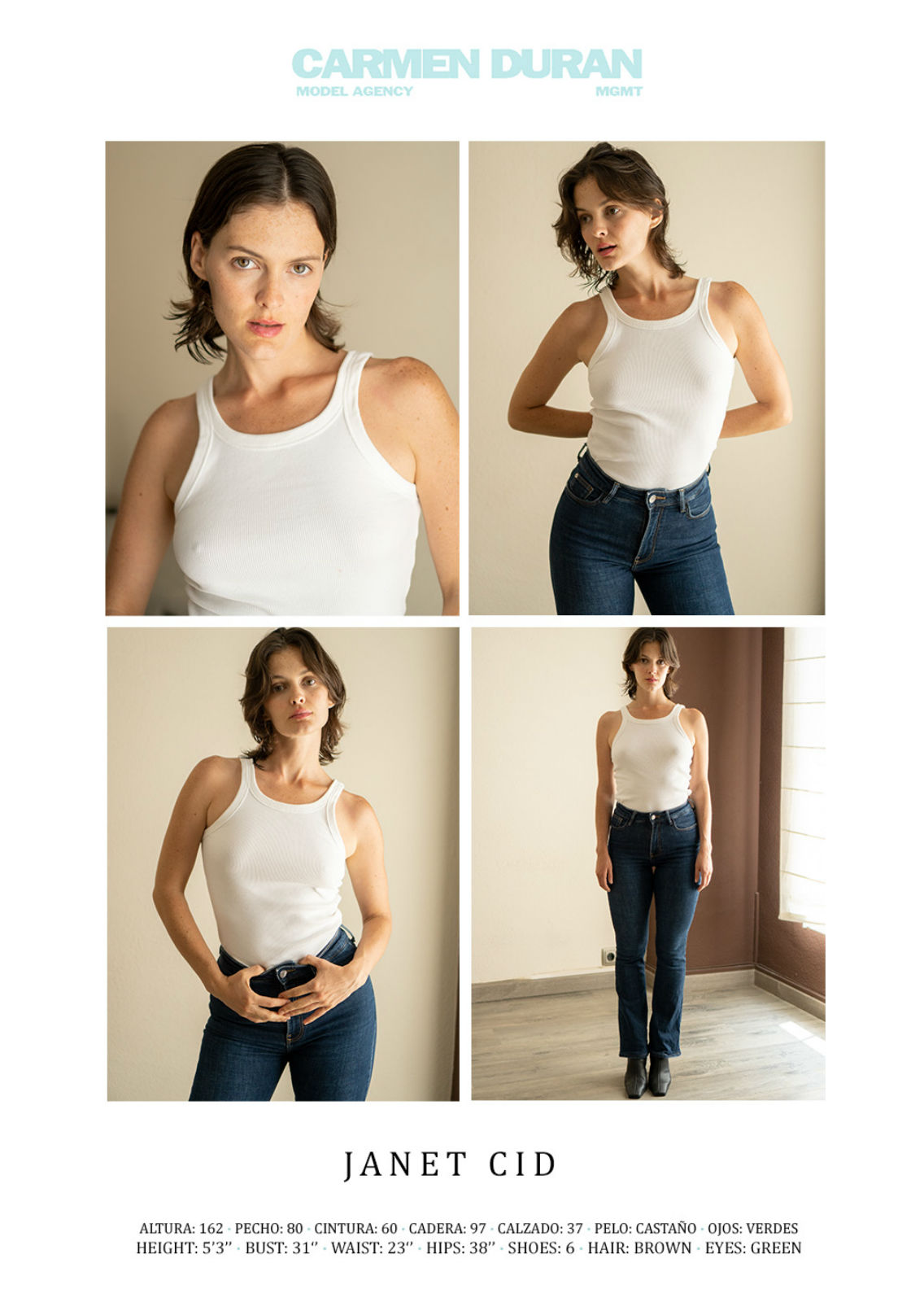 JANET CID. Carmen Duran Model Agency.